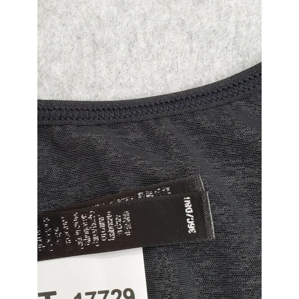 Victoria Sport Women Sports Bra 36C Gray Wireless Mesh Front Closure